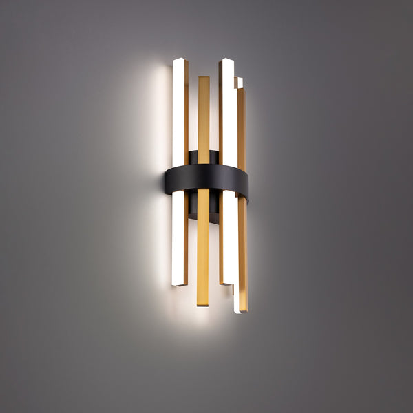 Modern Forms - WS-87920-BK/AB - LED Wall Sconce - Harmonix - Black & Aged Brass from Lighting & Bulbs Unlimited in Charlotte, NC