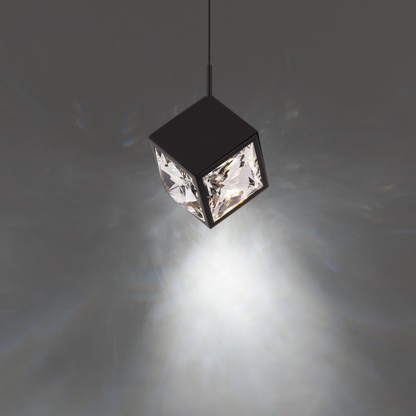 W.A.C. Lighting - PD-29308-BK - LED Mini Pendant - Ice Cube - Black from Lighting & Bulbs Unlimited in Charlotte, NC
