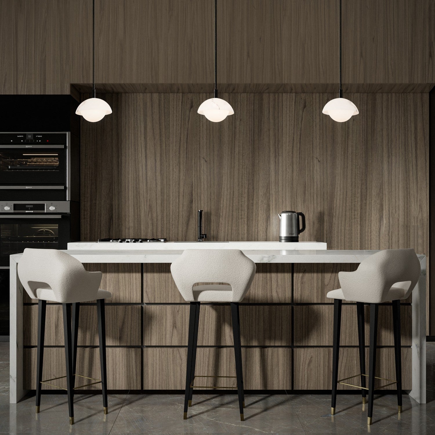 W.A.C. Lighting - PD-43310-BK - LED Pendant - Moonstone - Black from Lighting & Bulbs Unlimited in Charlotte, NC