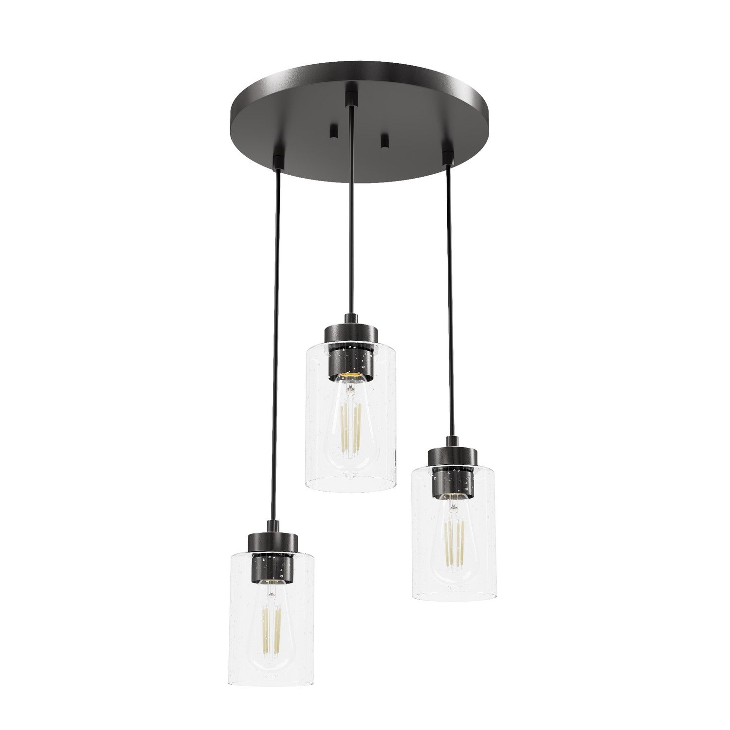Hunter - 13064 - Three Light Cluster - Hartland - Noble Bronze from Lighting & Bulbs Unlimited in Charlotte, NC