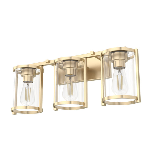 Hunter - 48006 - Three Light Vanity - Astwood - Alturas Gold from Lighting & Bulbs Unlimited in Charlotte, NC