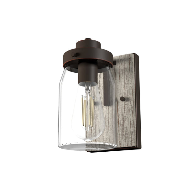 Hunter - 48017 - One Light Wall Sconce - Devon Park - Onyx Bengal from Lighting & Bulbs Unlimited in Charlotte, NC