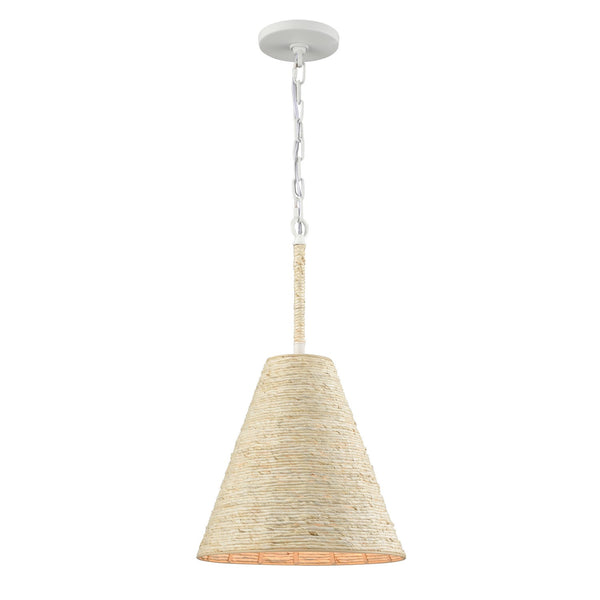 ELK Home - 32455/1 - One Light Pendant - Abaca - Textured White from Lighting & Bulbs Unlimited in Charlotte, NC