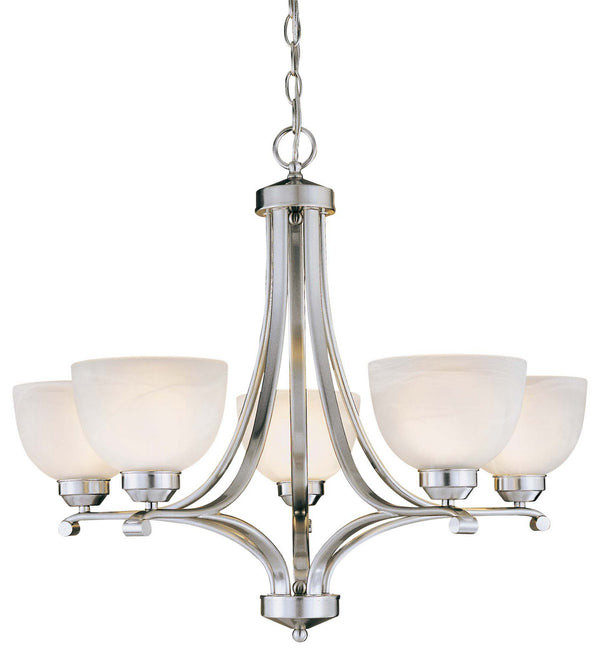 Minka-Lavery - 1425-84 - Five Light Chandelier - Paradox - Brushed Nickel from Lighting & Bulbs Unlimited in Charlotte, NC