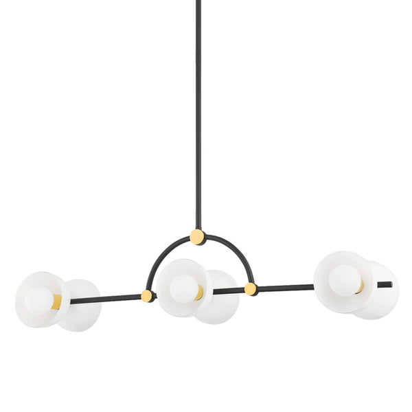 Mitzi - H724906-AGB/TBK - Six Light Island Pendant - Belle - Aged Brass from Lighting & Bulbs Unlimited in Charlotte, NC