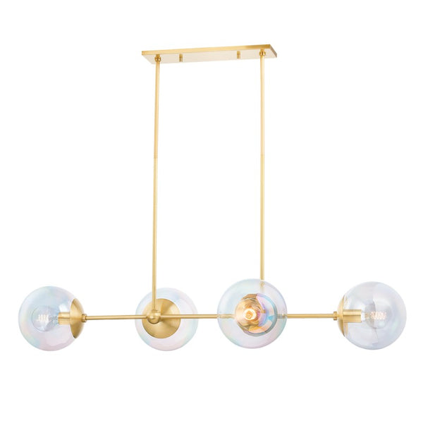 Mitzi - H726904-AGB - Four Light Island Pendant - Ophelia - Aged Brass from Lighting & Bulbs Unlimited in Charlotte, NC