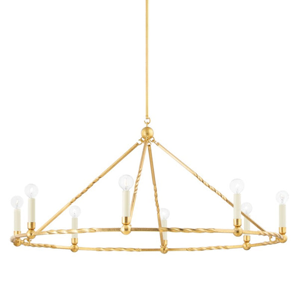 Mitzi - H738808-VGL - Eight Light Chandelier - Josephine - Vintage Gold Leaf from Lighting & Bulbs Unlimited in Charlotte, NC