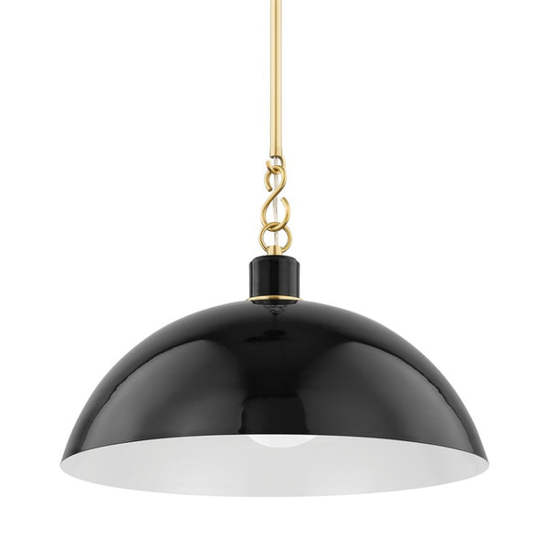 Mitzi - H769701L-AGB/GBK - One Light Pendant - Camille - Aged Brass from Lighting & Bulbs Unlimited in Charlotte, NC