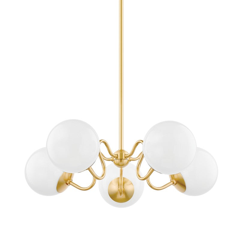 Mitzi - H772805-AGB - Five Light Chandelier - Havana - Aged Brass from Lighting & Bulbs Unlimited in Charlotte, NC