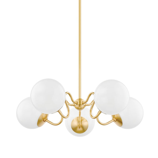 Mitzi - H772805-AGB - Five Light Chandelier - Havana - Aged Brass from Lighting & Bulbs Unlimited in Charlotte, NC