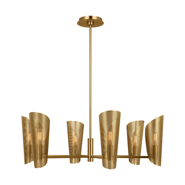 Visual Comfort Studio - LXC1056BBS - Six Light Chandelier - Plivot - Burnished Brass from Lighting & Bulbs Unlimited in Charlotte, NC