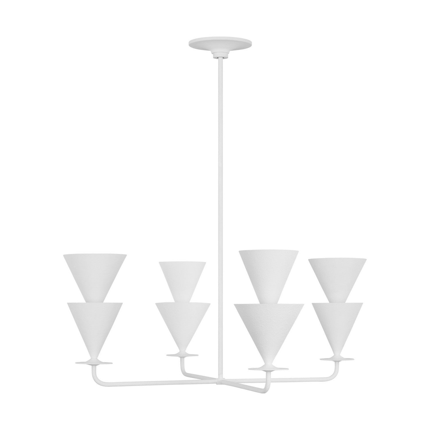 Visual Comfort Studio - LXC1084CPST - Four Light Chandelier - Cornet - Cast Plaster from Lighting & Bulbs Unlimited in Charlotte, NC