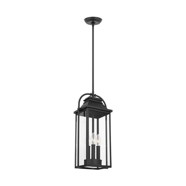 Visual Comfort Studio - OL13209TXB - Three Light Outdoor Pendant - Wellsworth - Textured Black from Lighting & Bulbs Unlimited in Charlotte, NC