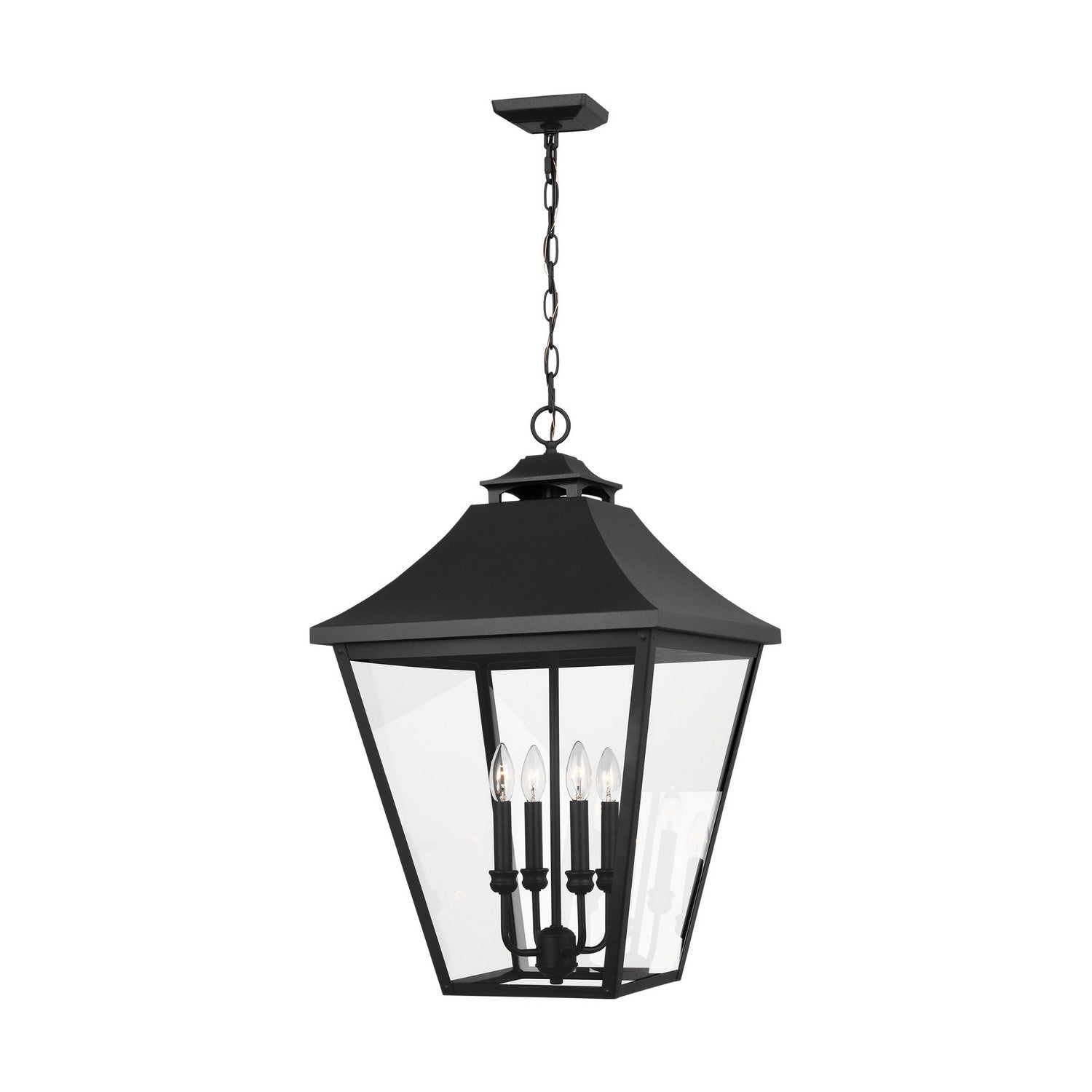 Visual Comfort Studio - OL14409TXB - Four Light Outdoor Pendant - Galena - Textured Black from Lighting & Bulbs Unlimited in Charlotte, NC