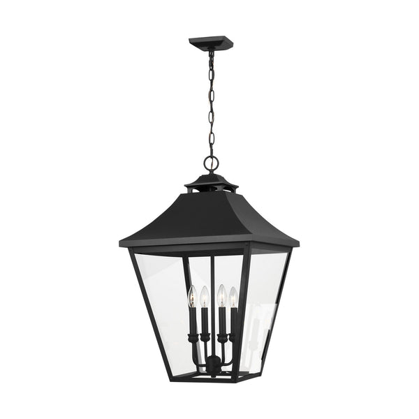 Visual Comfort Studio - OL14409TXB - Four Light Outdoor Pendant - Galena - Textured Black from Lighting & Bulbs Unlimited in Charlotte, NC