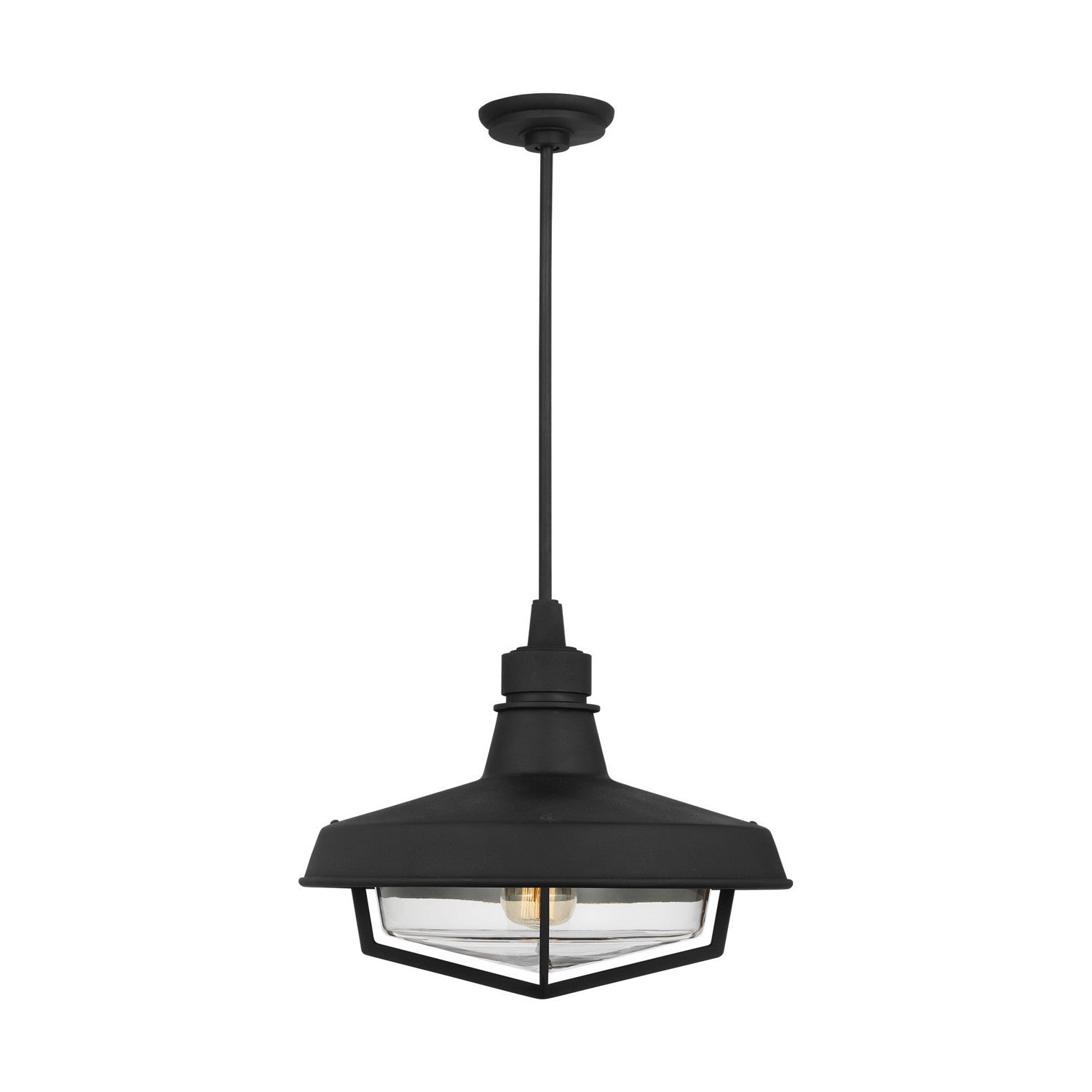 Visual Comfort Studio - TO1021TXB - One Light Outdoor Pendant - Hollis - Textured Black from Lighting & Bulbs Unlimited in Charlotte, NC