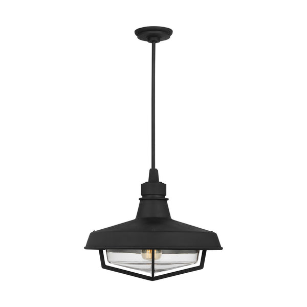 Visual Comfort Studio - TO1021TXB - One Light Outdoor Pendant - Hollis - Textured Black from Lighting & Bulbs Unlimited in Charlotte, NC