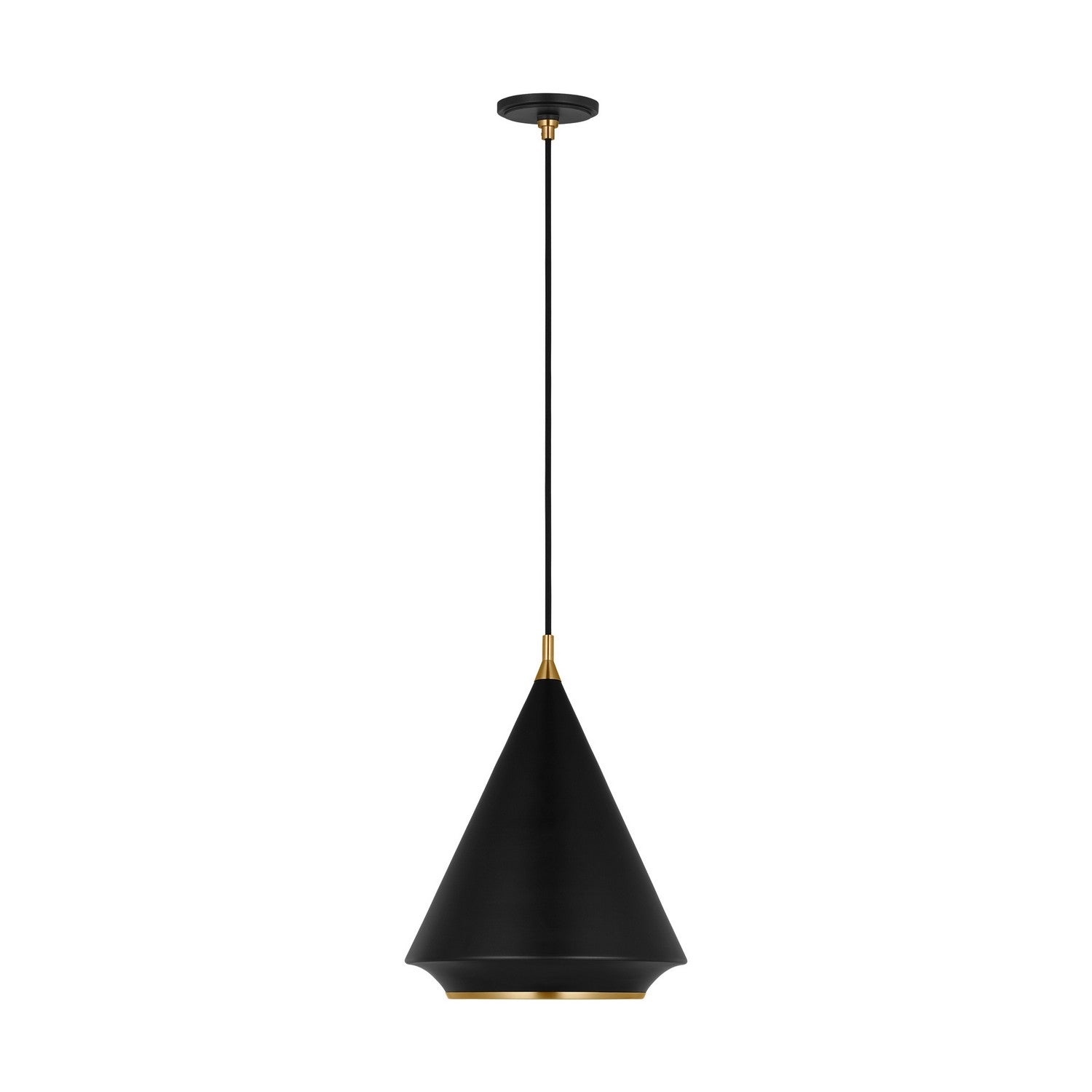 Visual Comfort Studio - TP1231MBKBBS - One Light Pendant - Stanza - Midnight Black from Lighting & Bulbs Unlimited in Charlotte, NC