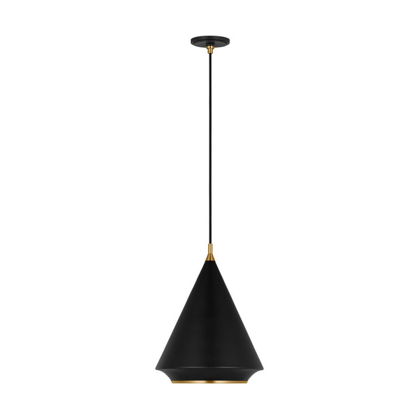 Visual Comfort Studio - TP1231MBKBBS - One Light Pendant - Stanza - Midnight Black from Lighting & Bulbs Unlimited in Charlotte, NC