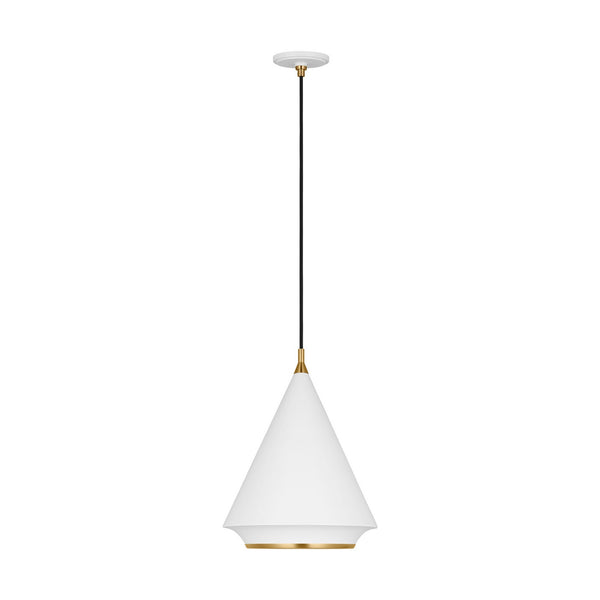 Visual Comfort Studio - TP1231MWTBBS - One Light Pendant - Stanza - Matte White from Lighting & Bulbs Unlimited in Charlotte, NC