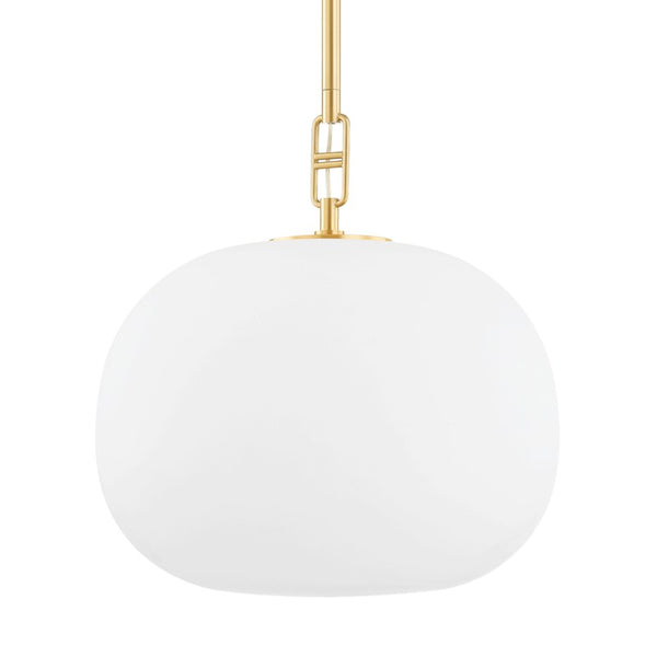 Hudson Valley - 9726-AGB - One Light Pendant - Ingels - Aged Brass from Lighting & Bulbs Unlimited in Charlotte, NC