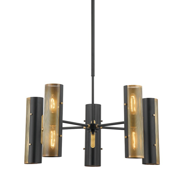 Troy Lighting - F5630-PBR/SBK - Ten Light Chandelier - Mikka - Patina Brass from Lighting & Bulbs Unlimited in Charlotte, NC
