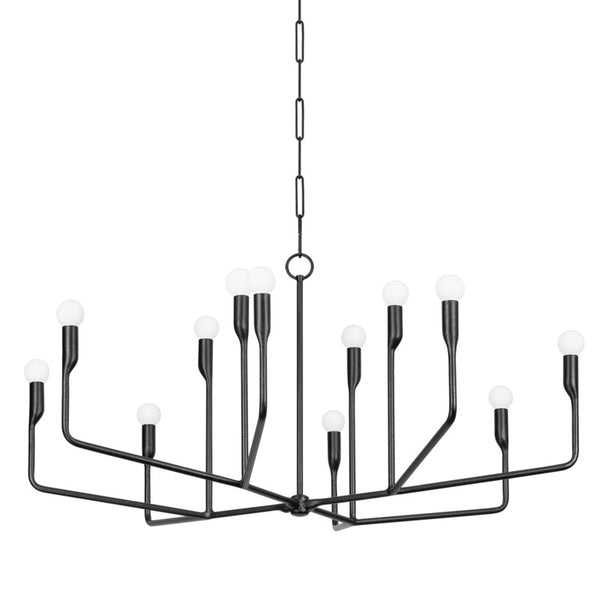 Troy Lighting - F9242-FOR - 12 Light Chandelier - Norman - Forged Iron from Lighting & Bulbs Unlimited in Charlotte, NC