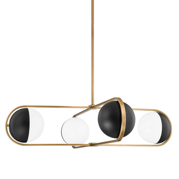 Troy Lighting - F9942-PBR/SBK - Four Light Chandelier - Willard - Patina Brass from Lighting & Bulbs Unlimited in Charlotte, NC