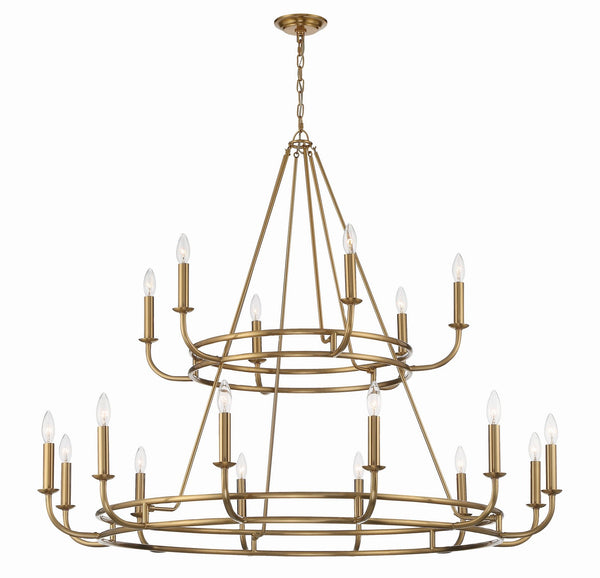 Crystorama - BAI-A2109-AG - 18 Light Chandelier - Bailey - Aged Brass from Lighting & Bulbs Unlimited in Charlotte, NC
