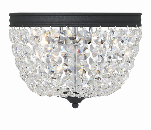 Crystorama - NOL-312-BF-CL-MWP - Two Light Ceiling Mount - Nola - Black Forged from Lighting & Bulbs Unlimited in Charlotte, NC