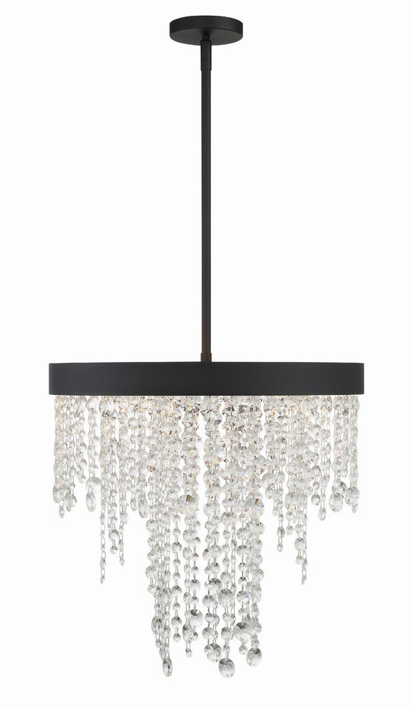 Crystorama - WIN-615-BF-CL-MWP - Five Light Chandelier - Winham - Black Forged from Lighting & Bulbs Unlimited in Charlotte, NC