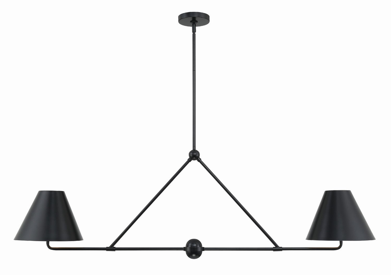Crystorama - XAV-B9307-MK - Four Light Chandelier - Xavier - Matte Black from Lighting & Bulbs Unlimited in Charlotte, NC