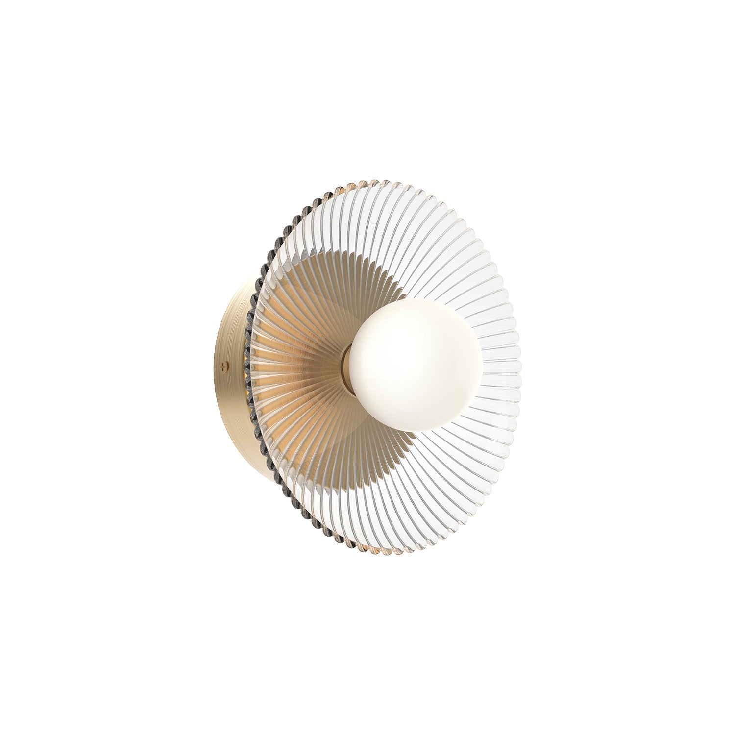 Alora - WV417510BGCR - LED Wall Sconce - Hera - Brushed Gold/Clear Ribbed Glass|Matte Black/Clear Ribbed Glass from Lighting & Bulbs Unlimited in Charlotte, NC