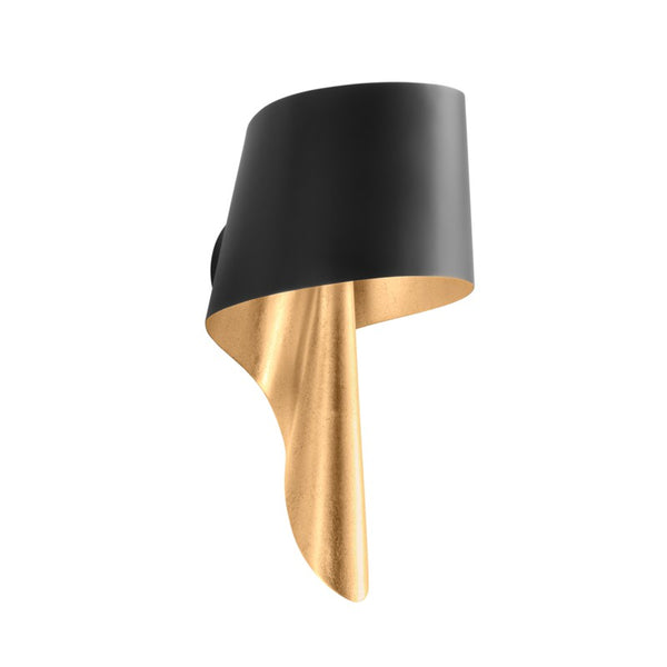 Corbett Lighting - 348-01-VGL/SBK - One Light Wall Sconce - Lucia - Vintage Gold Leaf And Soft Black from Lighting & Bulbs Unlimited in Charlotte, NC
