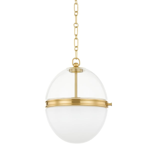Hudson Valley - 3815-AGB - One Light Pendant - Donnell - Aged Brass from Lighting & Bulbs Unlimited in Charlotte, NC
