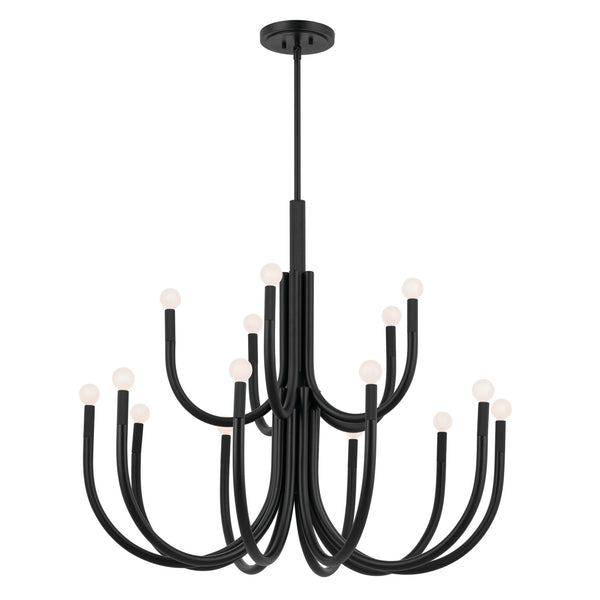 Kichler - 52552BK - 15 Light Chandelier - Odensa - Black from Lighting & Bulbs Unlimited in Charlotte, NC