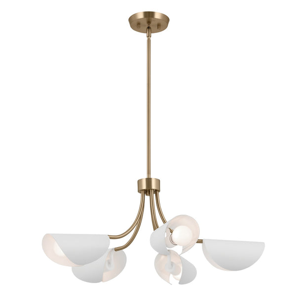 Kichler - 52558CPZWH - Five Light Chandelier/Semi Flush - Arcus - Champagne Bronze from Lighting & Bulbs Unlimited in Charlotte, NC