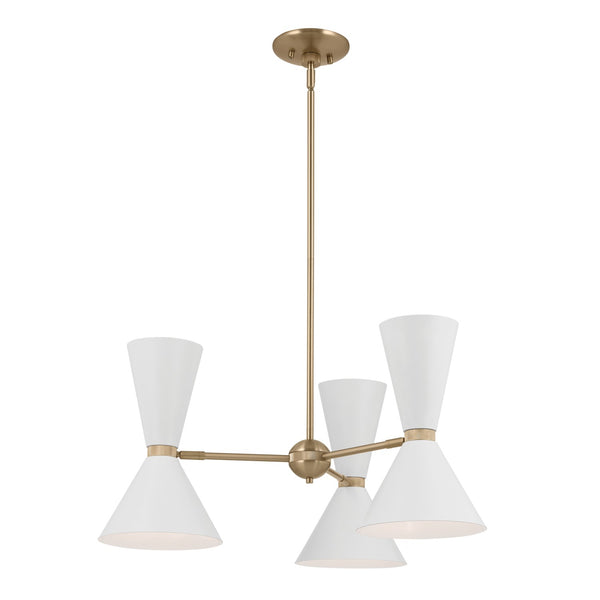 Kichler - 52565CPZWH - Six Light Chandelier - Phix - Champagne Bronze from Lighting & Bulbs Unlimited in Charlotte, NC