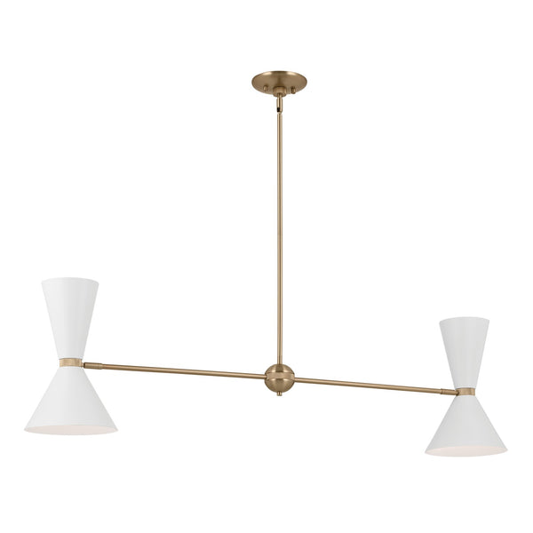 Kichler - 52569CPZWH - Four Light Linear Chandelier - Phix - Champagne Bronze from Lighting & Bulbs Unlimited in Charlotte, NC