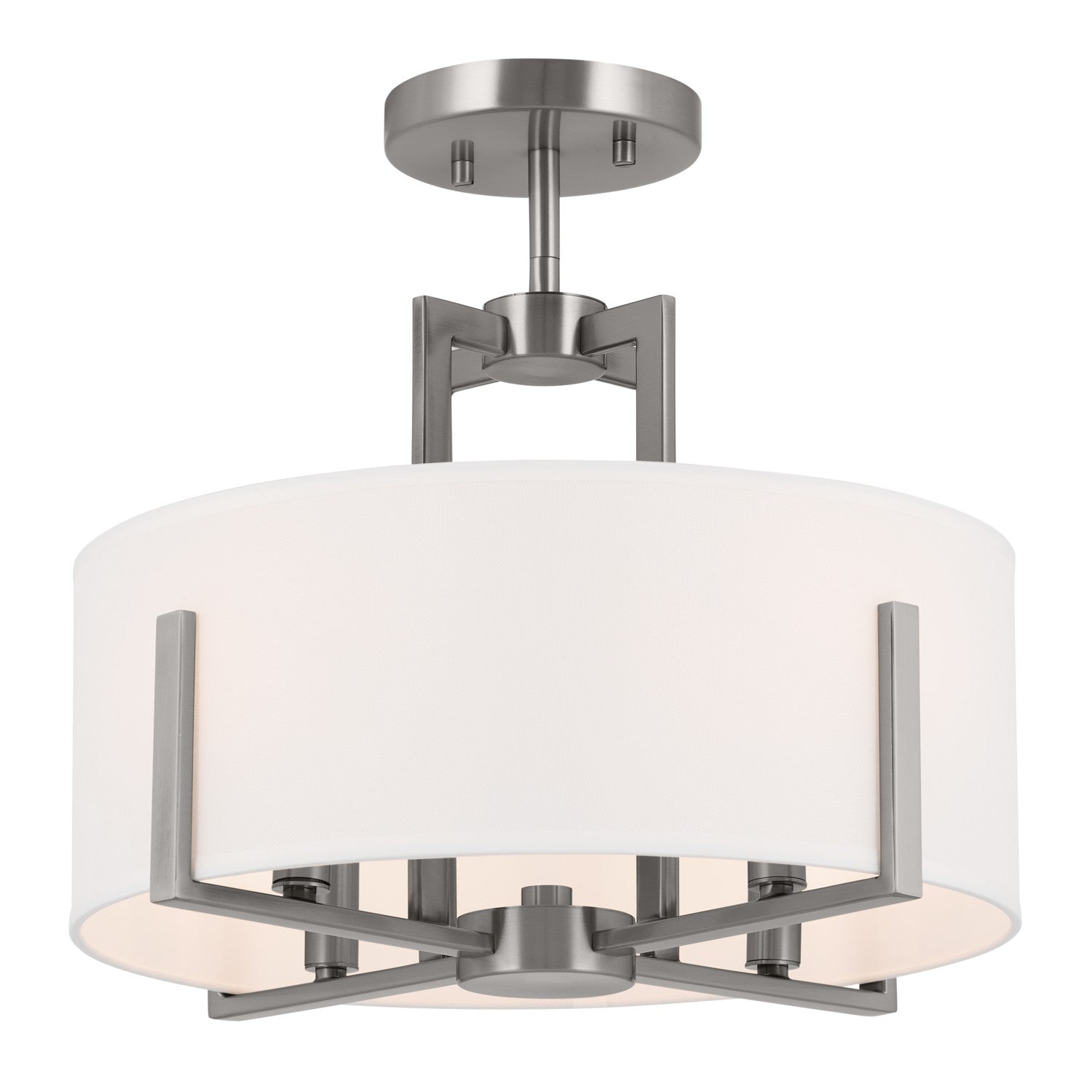 Kichler - 52591CLP - Four Light Semi Flush Mount - Malen - Classic Pewter from Lighting & Bulbs Unlimited in Charlotte, NC