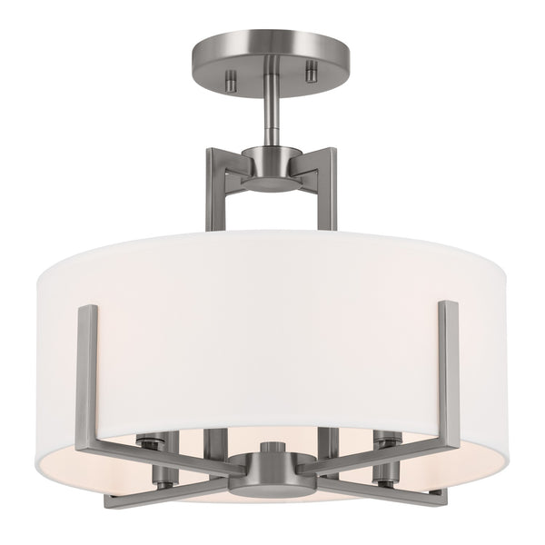 Kichler - 52591CLP - Four Light Semi Flush Mount - Malen - Classic Pewter from Lighting & Bulbs Unlimited in Charlotte, NC