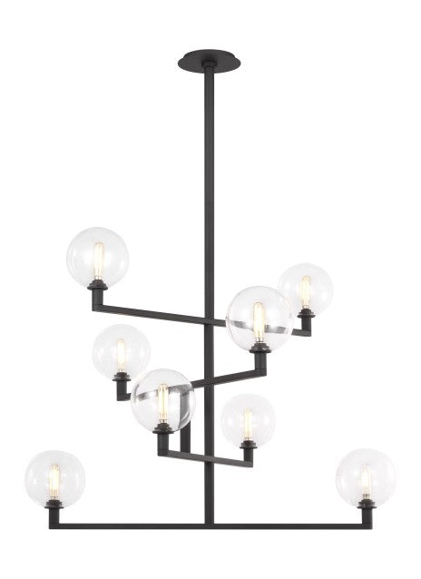 Visual Comfort Modern - 700GMBCB - Eight Light Chandelier - Nightshade Black from Lighting & Bulbs Unlimited in Charlotte, NC