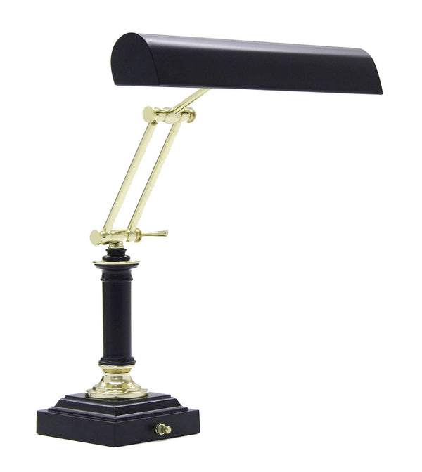 Two Light Piano/Desk Lamp from the Piano/Desk Collection in Black & Brass Finish by House of Troy