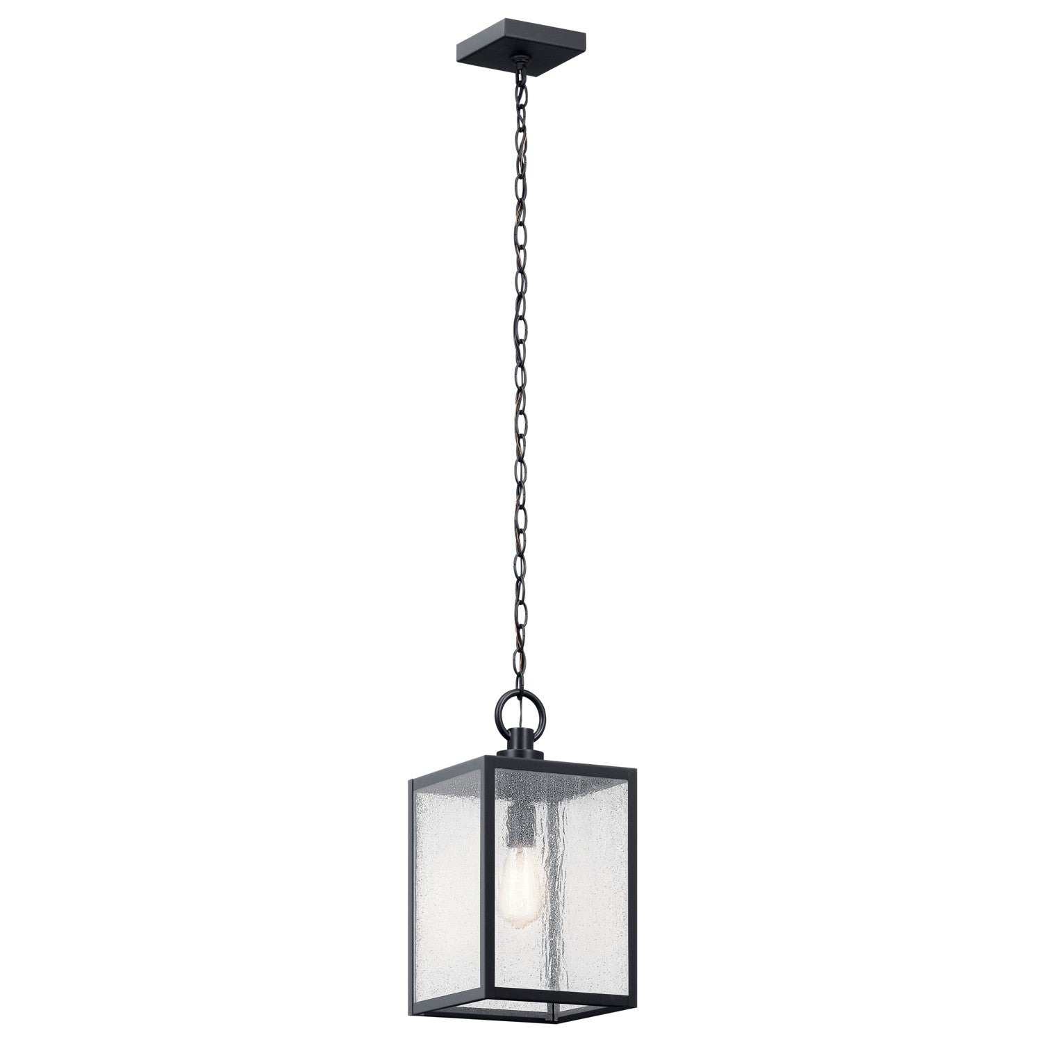 Kichler - 59008BKT - One Light Outdoor Pendant / Semi Flush - Lahden - Black Textured from Lighting & Bulbs Unlimited in Charlotte, NC