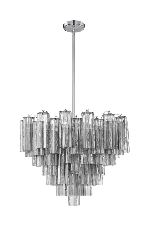 Crystorama - ADD-312-CH-SM - 12 Light Chandelier - Addis - Polished Chrome from Lighting & Bulbs Unlimited in Charlotte, NC