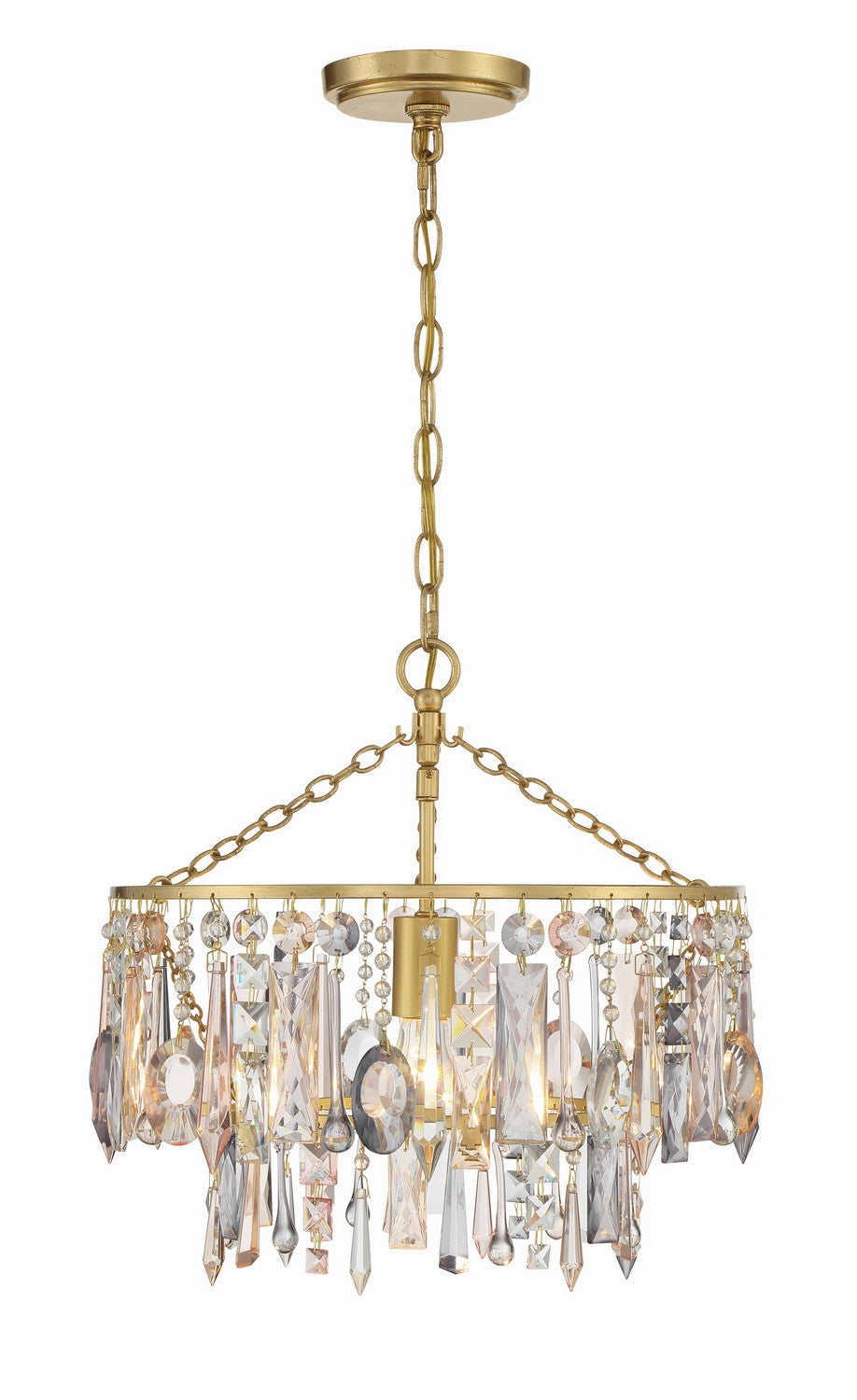 Crystorama - ELS-7100-GA - One Light Pendant - Elsa - Antique Gold from Lighting & Bulbs Unlimited in Charlotte, NC