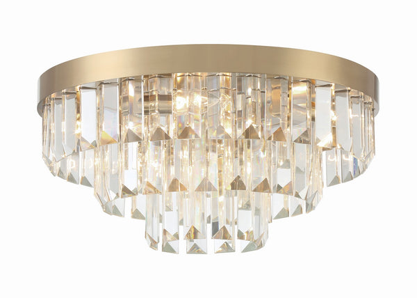 Crystorama - HAY-1403-AG - Eight Light Flush Mount - Hayes - Aged Brass from Lighting & Bulbs Unlimited in Charlotte, NC