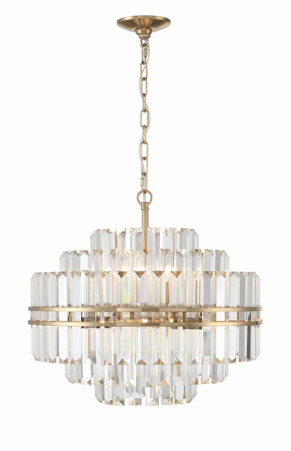 Crystorama - HAY-1405-AG - 12 Light Chandelier - Hayes - Aged Brass from Lighting & Bulbs Unlimited in Charlotte, NC