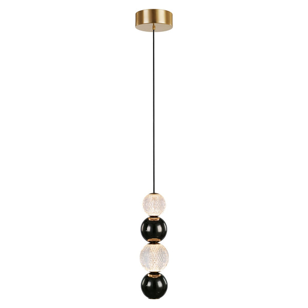 Alora - PD321815NB - LED Pendant - Onyx - Natural Brass|Polished Nickel from Lighting & Bulbs Unlimited in Charlotte, NC