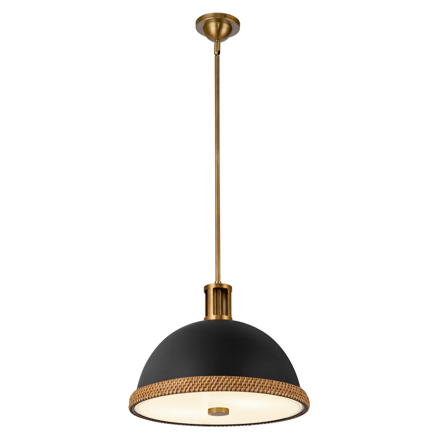 Alora - PD331016MBVB - Two Light Pendant - Doral - Matte Black/Vintage Brass from Lighting & Bulbs Unlimited in Charlotte, NC